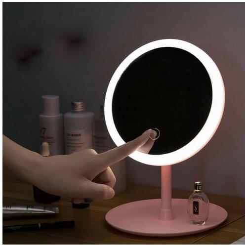 3 Color Modes 1X Magnifying LED Makeup Mirror Light USB Rechargeable Vanity Mirror Lamp Table Mirror Lights With Touch Switch