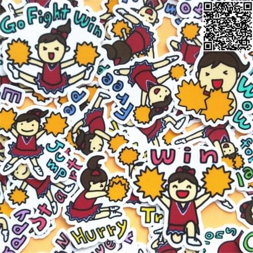 39 Pcs Sticker Snowboard Car Styling Sleigh Luggage Fridge Toy Mixed Dancing girl Decal Home decor DIY Cool Stickers kids Toy