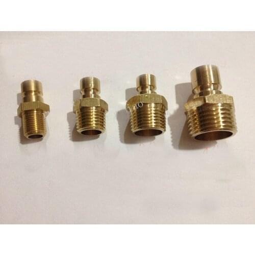 5pcs 1/8" 1/4" 3/8" 1/2" BSP M10x1.5 M12x1.75 M8x1.25 Male To 9.5mm Brass Quick Disconnect Plug Mold Fitting