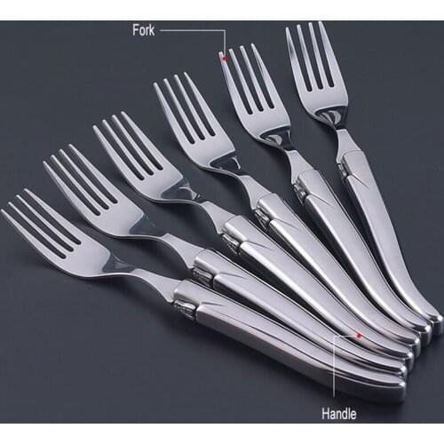 6pcs/set Laguiole Style Knives Fork Solid Stainless Steel Cutlery set Dinnerware Xmas Restaurant Tableware Flatware Kitchen Bar