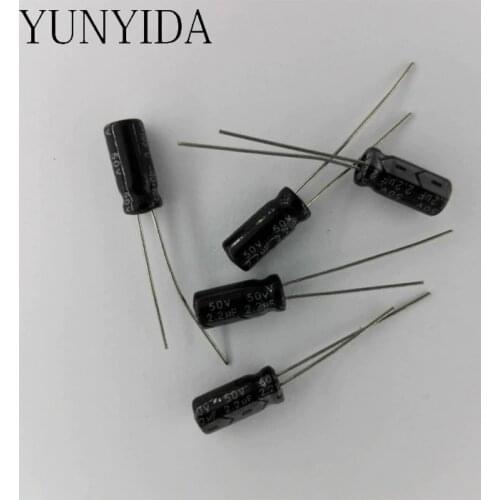 Aluminum Electrolytic Capacitor 50V 2.2UF 4*7MM 50PCS