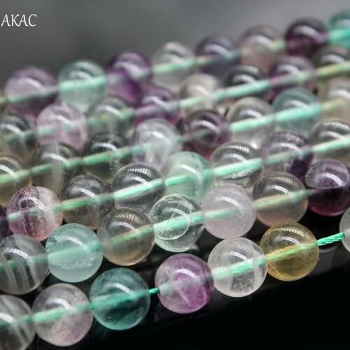 Approx8+-0.2mm Free shipping natural colorful fluorite purple yellow stone beads for diy making