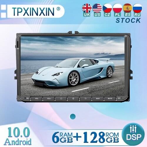6+128GB For Volkswagen universal 9" Android10 Radio Player Car GPS Navigation Head Unit Car Radio with Screen WIFI DSP CARPLAY