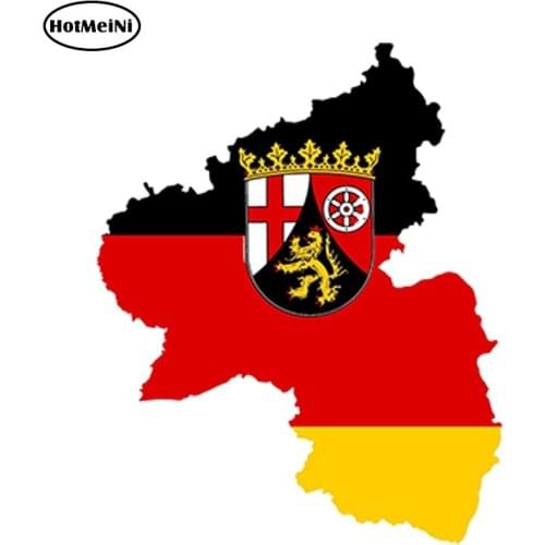 HotMeiNi 13cm x 10cm Car Styling Rhineland Palatinate Map Flag Car Sticker Silhouette Tablet Waterproof Windows Accessories