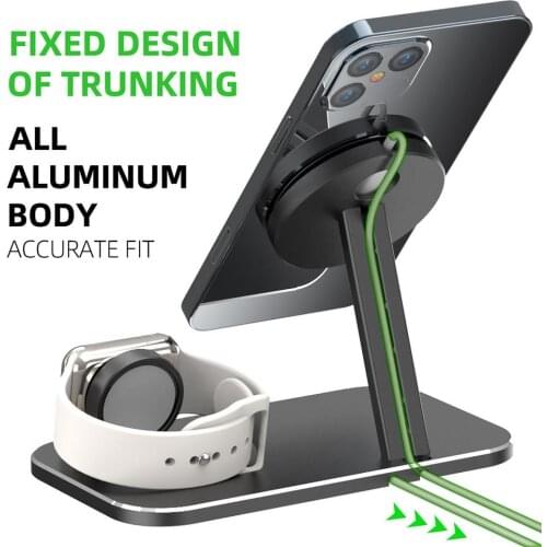 Phone Charger Stand Bracket For Mag-safe Wireless Magnetic Charger Desktop Base Holder For iPhone 12 Pro Max 12 Mini For iWatch