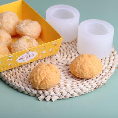 DIY Scented Candle Mold Dessert Cup Cake Puffs Egg Yolk Crisp Silicone Aromatherapy Candle Mold 3d Silicone Mold for Candle Make