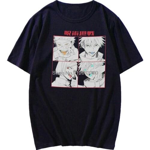 Jujutsu Kaisen Gojo Satoru Mens Tshirt Summer Cool Unisex Short Sleeve T Shirt Funny Graffiti Print Casual Anime Tops