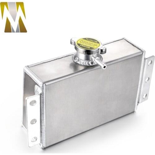 Chrome Aluminum Coolant Expansion Fill Tank kit For Civic 240SX WRX Eclipse Universal 1.6L