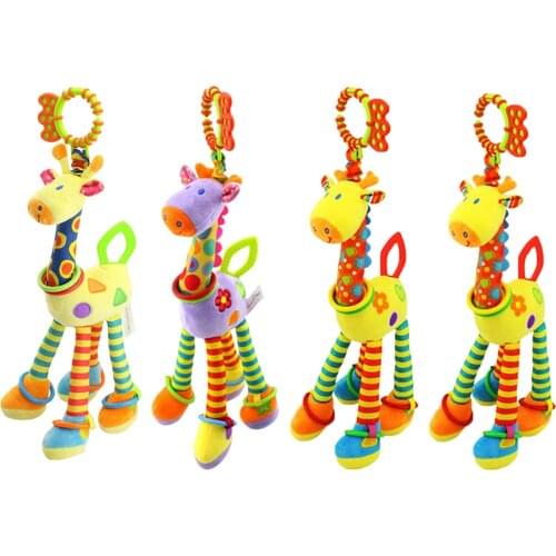 Animal Rattle Toys Baby Development Toy Infant Developmental Hand Grip Baby Toys Cartoon Animal Plush Toys Gifts