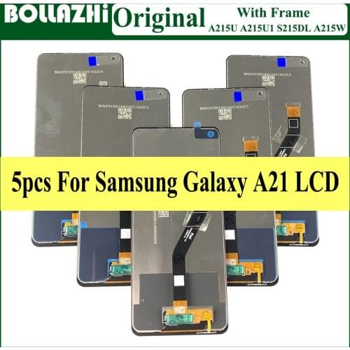 Lot 5 Piece For Samsung a21 lcd Display Touch Screen Digitizer Assembly For Samsung Galaxy A21 Lcd A215 SM-A215U LCD 6.5" Frame