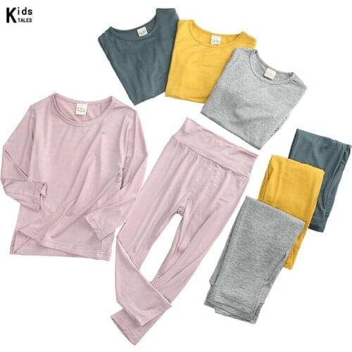 2020 baby clothing sets Children Clothes For Boys Girls Set With Full Sleeve Kids Soft Spring Autumn 2pcs Outfit Set pajamas
