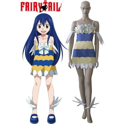 Fairy Tail Dragon Slayers Wendy Marvell Girl Dress Cosplay Costume