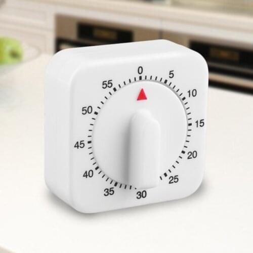 Cooking Up Alarm Sleep Temporizador 60 Minutes Kitchen Timer Reminder Mechanical Timer Stopwatch Count Down Square Clock