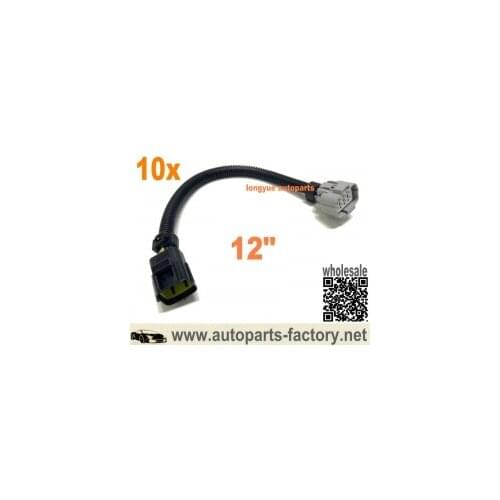Longyue 10pcs LZA03 to NTK 24300 Lambda O2 Sensor Adapter Wiring Harness 12"