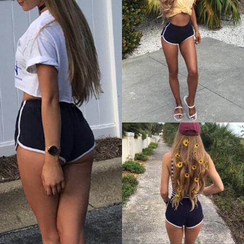 Fashion Sexy Women High Waist Running Cotton Soft Hot Shorts Ladies Summer Gym Fitness Sporty Flexible Casual Short Pants