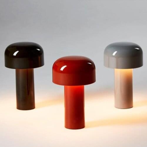 Nordic Table Lamp Mushroom Lights For Living Room Table Portable Wireless Night Light Bedside Lamp Charging Dimming Table lamps