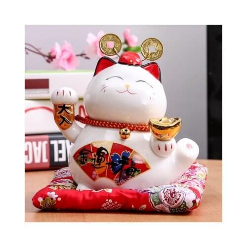 NEW Gold shaking hand Lucky cat ornaments large genuine blessing shop opened in Japan creative gift Lucky cat