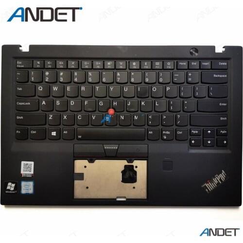 Original for Lenovo ThinkPad X1 Carbon Gen 5th 20HR 20HQ 20K4 20K3 Palmrest Cover Upper Case + US Keyboard Backlit