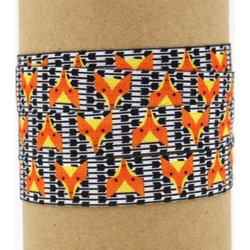 Q&N ribbon wholesale/OEM 5/8inch 151119045 cartoon printed folded over elastic FOE 50yds/roll free shipping