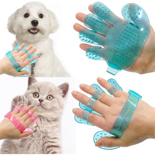 1/2pcs Pet Brush Glove Pet Hair Glove Cat Dog Grooming Shower Bath Massage Brush Comb Glove Pet Product Finger Hand Shaped Glove