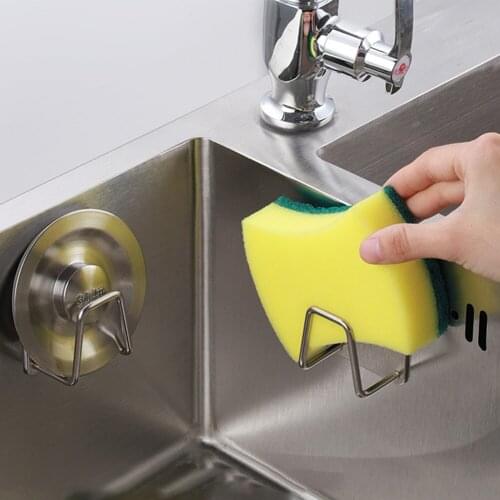 Stainless Steel Sink Sponges Holder Kitchen Sponge Holder Adhesive Drain Drying Rack Storage For Organizer Sink Strainer