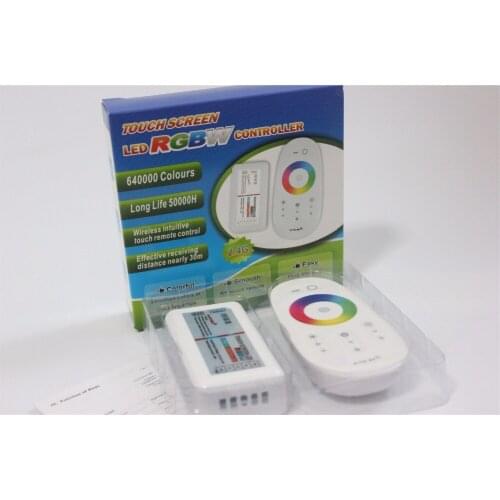 DC12-24A 18A RGBW led controller 2.4G touch screen RF remote control for led strip/bulb/downlight, for 5050 RGBW STRIPS