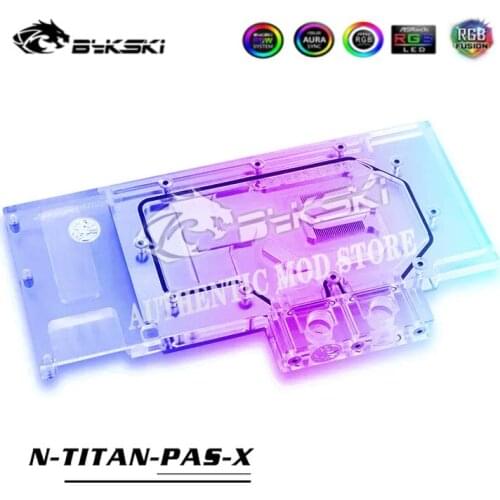 Bykski N-TITAN-PAS-X Full Cover GPU Water Block For VGA GTX1080 1080ti Titan XP TITAN X Graphics Card Water Cooling GPU Radiator