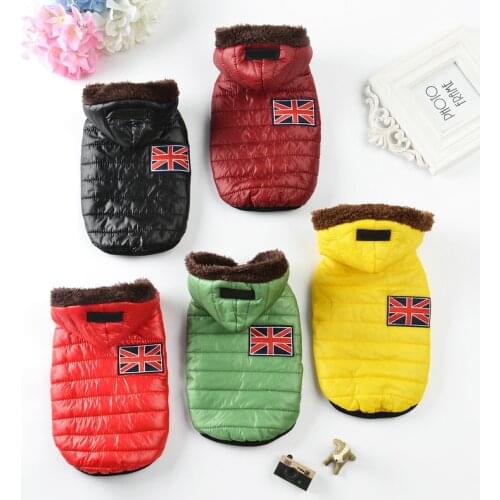 Winter Pet Dog Clothes Cotton Dog Coat Jacket for Small Dogs Fur Hooded Puppy Pet Cat Clothes Outfit Warm Chihuahua Pug Clothing