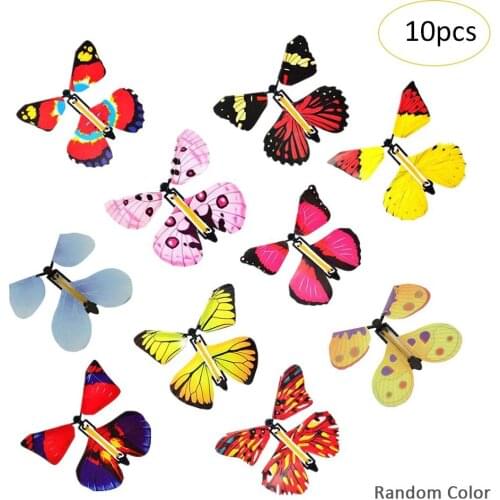 10pcs Magic Toys Transformation Fly Butterfly Props Magic Tricks Change Hands Funny Prank Joke Mystical Fun Classic Toy Gift