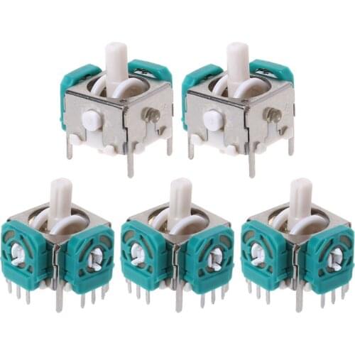 5PCS 3D Analog Joysticks Sensor Module Stick Replacement Repair Parts Game Accessoires for nintendo NGC Controller