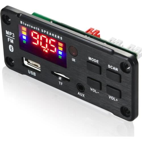 Bluetooth 5.0 Digital Display USB MP3 Decoder Board Car Stereo Hands-Free Call Bluetooth Recording Power Amplifier Module