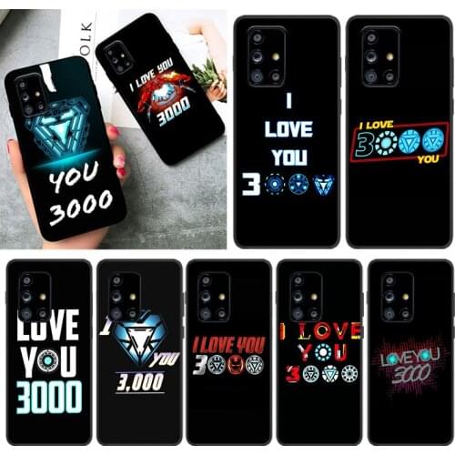 Marve Love You 3000 For Samsung A01 02 02S 11 12 21 21S 22 31 32 41 42 51 72 S20 Ultra Plus 4G 5G Black phone Case
