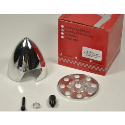 CNC Aluminum Alloy RC Spinner 2.5" 2.5inch/63.5mm 2 Blades Special Drilled For DLE20 Engine