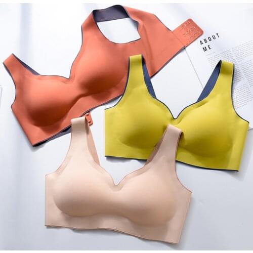 Women Sports Tank Crop Top Seamless Thai Latex Underwear Female Crop Tops Sexy Lingerie Add Removable Padded Intimates Camisole