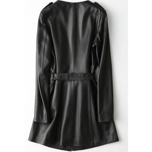 Genuine Jacket 100% Womens Real Sheepskin Coat Korean Slim Spring Autumn Leather Jackets Women 10009