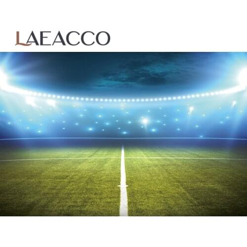 Laeacco Football Field Flash Light Stage Birthday Party Photography Background Photographic Backdrop For Photo Studio Photozone