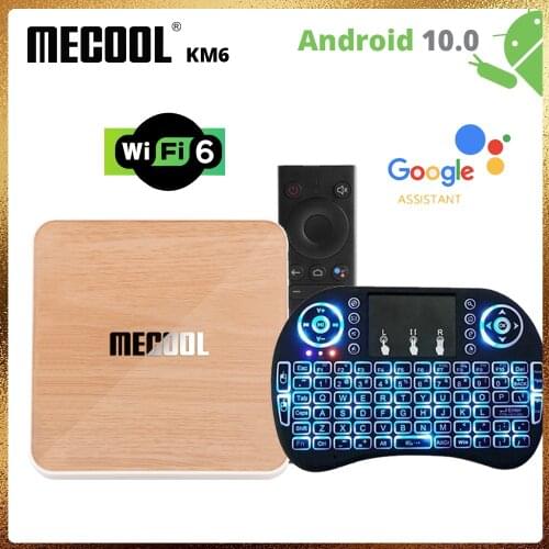 MECOOL KM6 Deluxe Edtion Wifi 6 Google Certified TV Box Android 10.0 4GB 64GB Amlogic S905X4 1000M LAN Bluetooth 5.0 Set Top Box