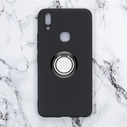 For Vivo Y85 Back Ring Holder Bracket Phone Case Cover Phone TPU Soft Silicone Cases ON Vivo V9 6.22"