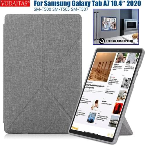 For Samsung Galaxy Tab A7 2020 SM-T500 SM-T505 Case Fabric Soft Magnetic Flip Stand Protector for Tablet Tab A7 10.4 inch T500