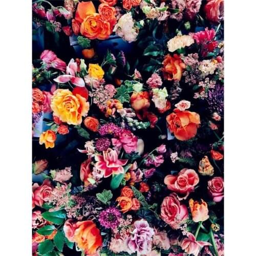 Flower Rose DIY 11CT Embroidery Kits Craft Needlework Set Cotton Thread Printed Canvas Home Decoration Dropshipping Wholesale