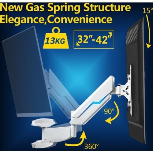 Hyvarwey WM4021-Z1 Full Motion 32"~42" TV Wall Mount Gas Spring Arm Rotating LCD LED Monitor Holder Bracket Max. Loading 13kgs