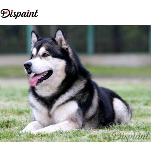 Dispaint Full Square/Round Drill 5D DIY Diamond Painting "Animal dog scenery" Embroidery Cross Stitch 5D Home Decor A11488