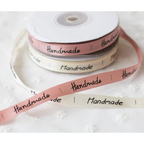 3/8'' (10mm) 25 Yards Handmade Printed Polyester Ribbon For Bow Craft Wedding Party DIY Decoration Gift packaging accessories