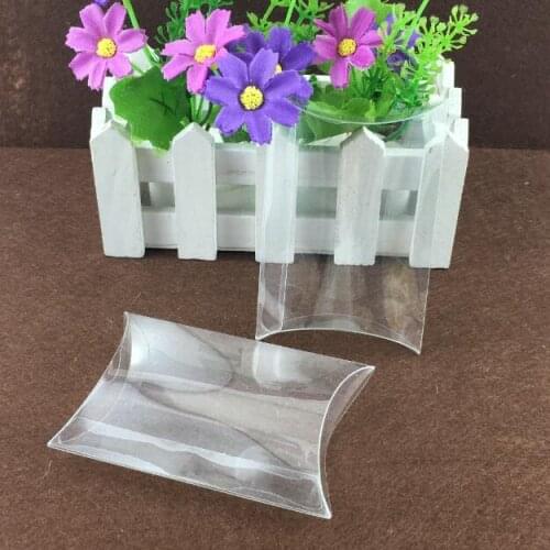 100PCS 10*6.5*2.5cm Transparent waterproof Pillow Box Clear PVC boxes Packaging plastic box for food/jewelry/Candy/Gift/cosmetic
