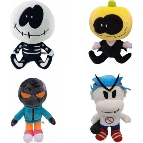 Friday Night Funkin Plush Toy Boyfriend Girlfriend Demon Monster Spooky Month Skid Pump Tankman Stuffed Cute Doll Toy Gift