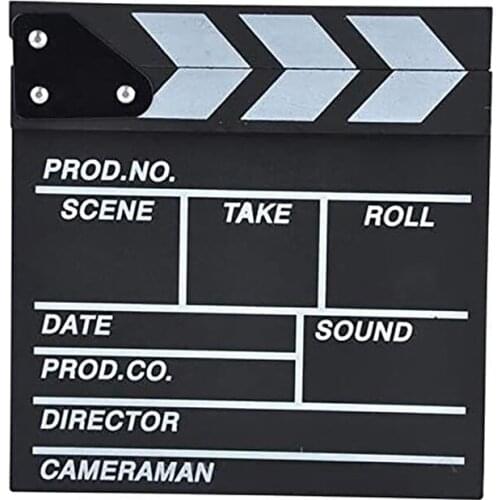 Director Video TV Movie Film Board Wooden 20 x 20 cm Professional Fashion Portable