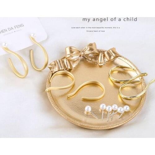 10pcs/lot High Quality Irregular Hollow Geometric Pearl Earrings 925 Silver Needle For DIY Jewelry Making Finding Accessories