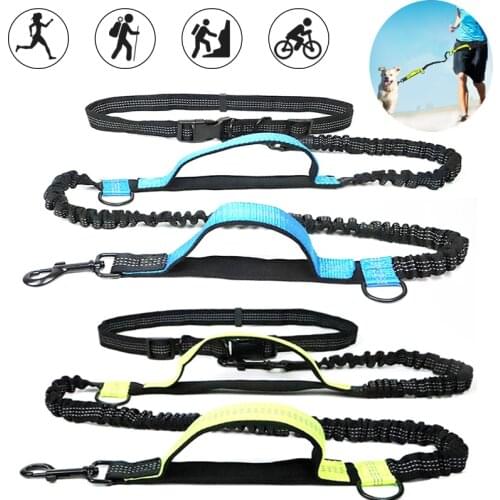 Pet Supplies Dog Belt New Reflective Leash Traction Rope Pet Elastic Hands Freely Jogging Pull Dog Leash Comfortable Leashes