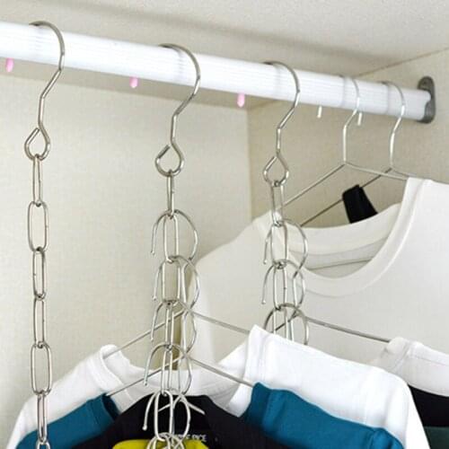 Stainless Steel Clothesline Rope Indoor Hanging Clothesline Wardrobe storage chain Laundry Hanger Clothes Dryer rope new