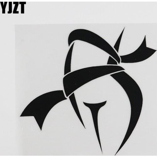 YJZT 12.9CMX12.5CM Sexy Girl Health Diet Woman Yoga Lifestyle Decal Vinyl Car Sticker Black/Silver 8A-0438